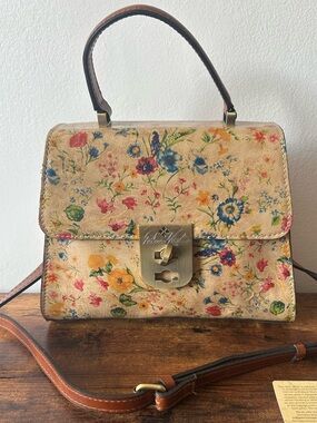 Patricia Nash Floral Print Leather Top-Handle & Crossbody Women’s Bag NWOT